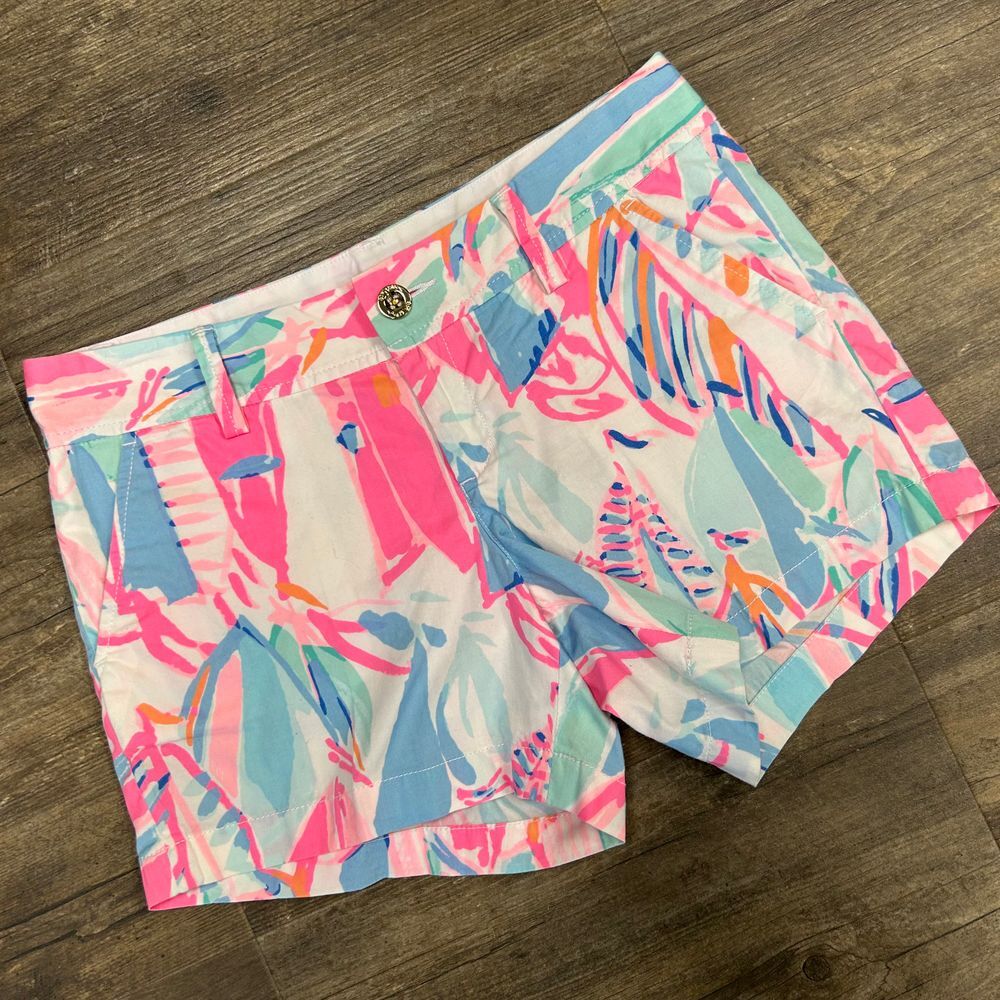 Lilly Pulitzer The Callahan Short Women Size 6 Cotton All‎ Over Print (544)